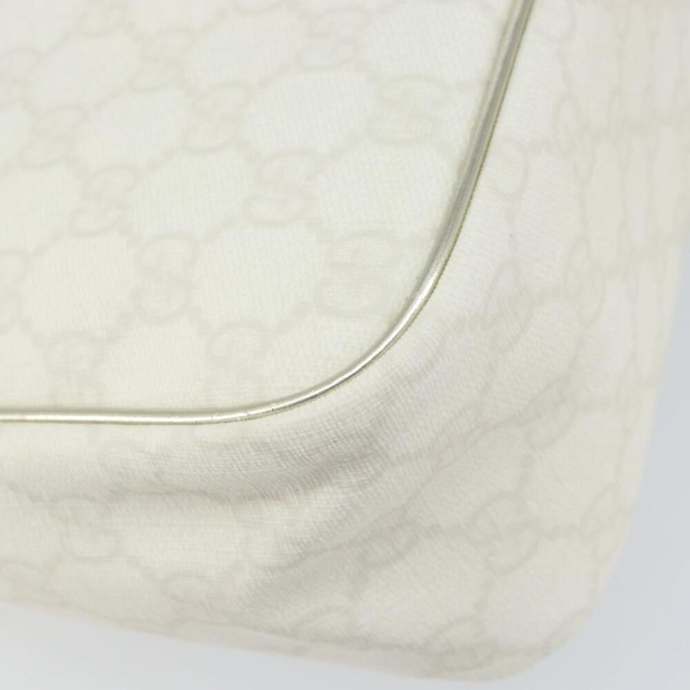 GUCCI GG Supreme Hand Bag PVC Leather White Gold 190258 Auth 157336 - Picture 15 of 16